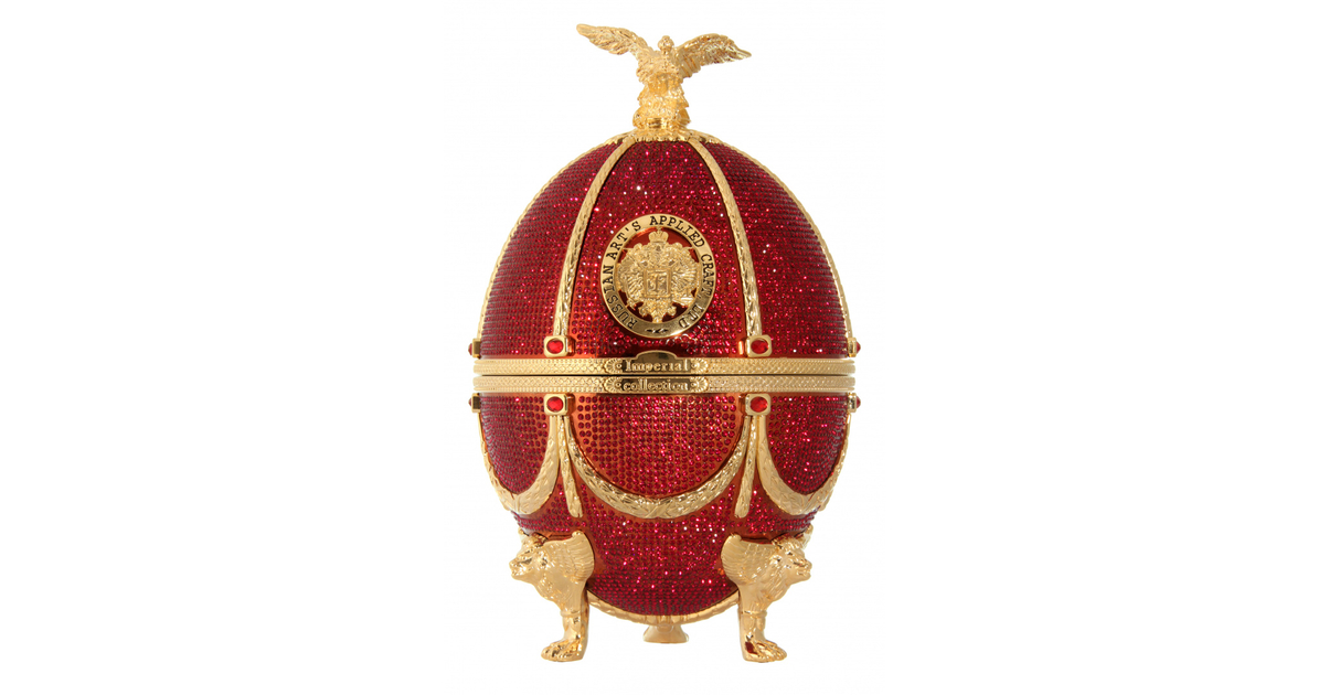 Oeuf Fabergé Diamant avec cristaux Swarovski Rouge Vodka Imperial Collection OEUF de FABERGÉ